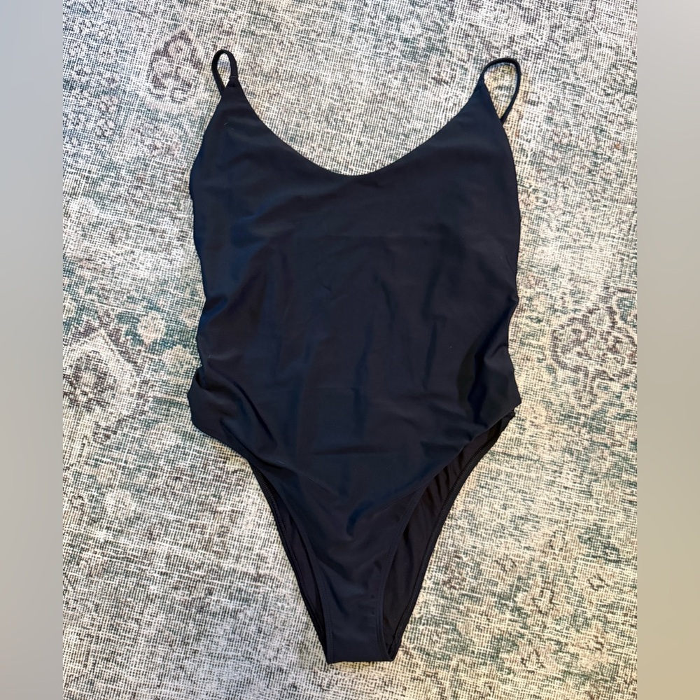 Aerie Cutout One-Piece Black Swimsuit